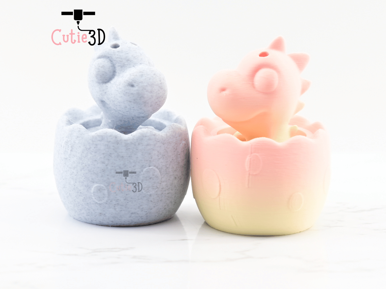 Digital Downloads - Cutie3D Twisty Fidget Clicker Baby Dinosaur In An Egg Keychain - Cute Backpack Keychain
