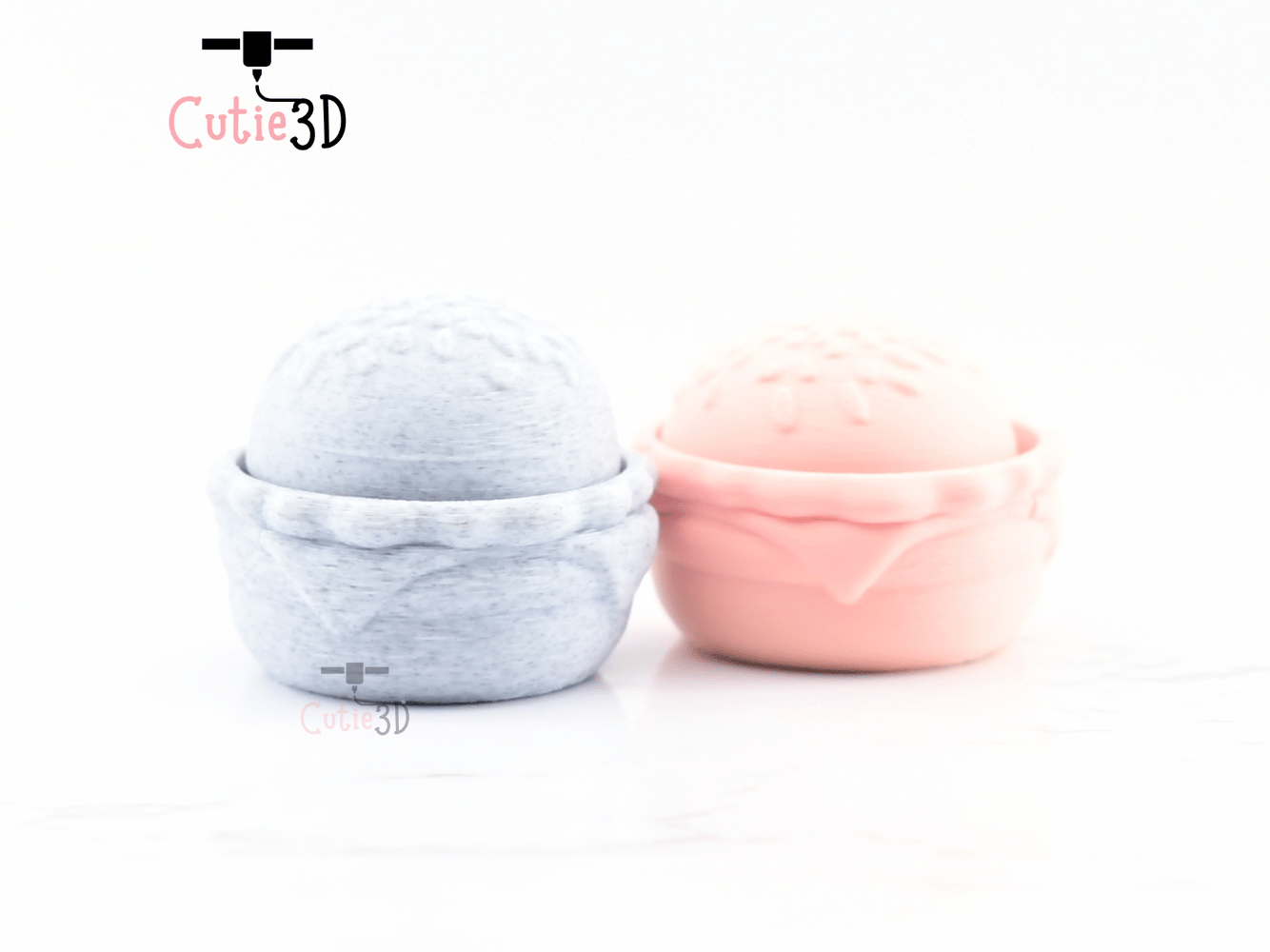 Digital Downloads - Cutie3D Twisty Keycap Fidget Clicker Burger Keychain - Cute Backpack Keychain