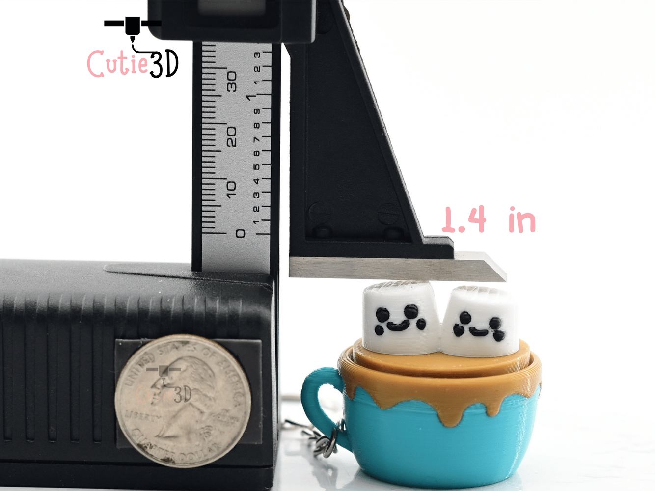 Digital Downloads - Cutie3D Twisty Keycap Fidget Clicker Chocolate Marshmallow Cup
