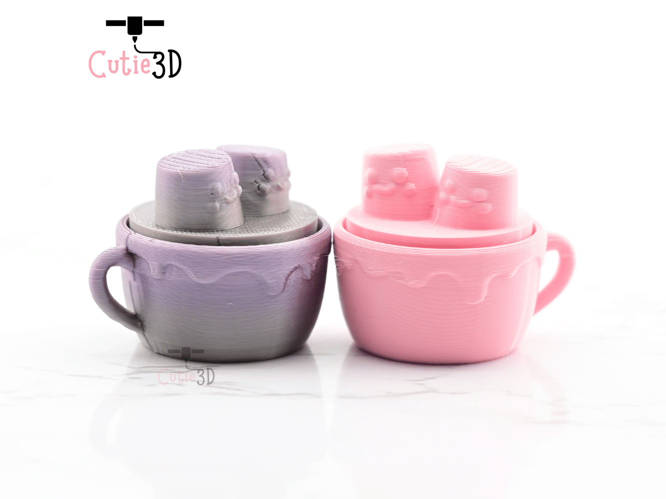 Digital Downloads - Cutie3D Twisty Keycap Fidget Clicker Chocolate Marshmallow Cup