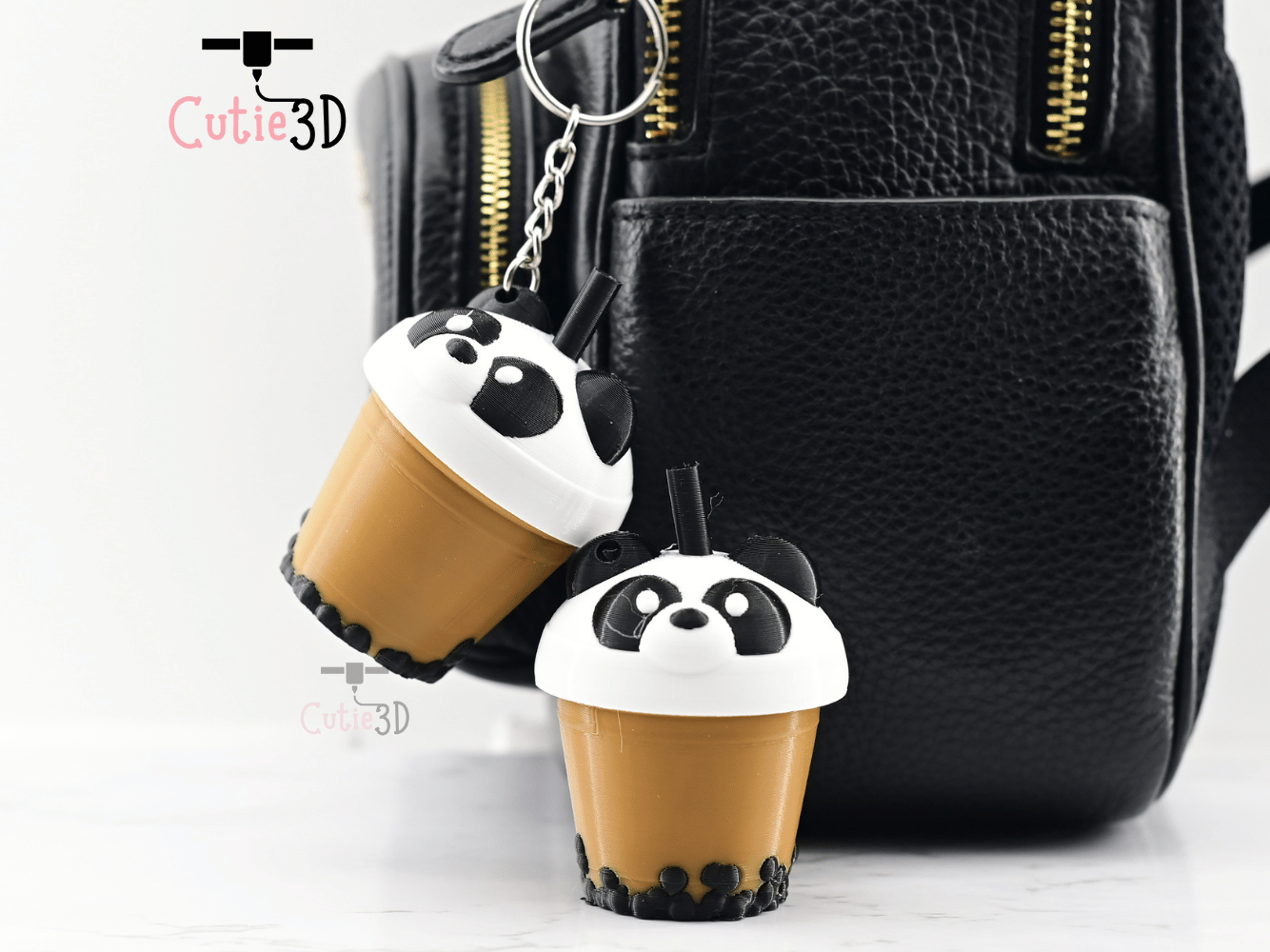 Digital Downloads - Cutie3D Twisty Keycap Fidget Clicker Cute Bear Boba Tea Cup Keychain - Cute Backpack Keychain