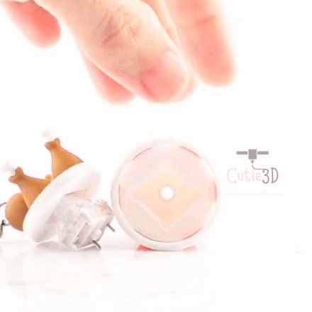 Digital Downloads - Cutie3D Twisty Keycap Fidget Clicker Fried Chicken Bucket Keychain - Cute Backpack Keychain