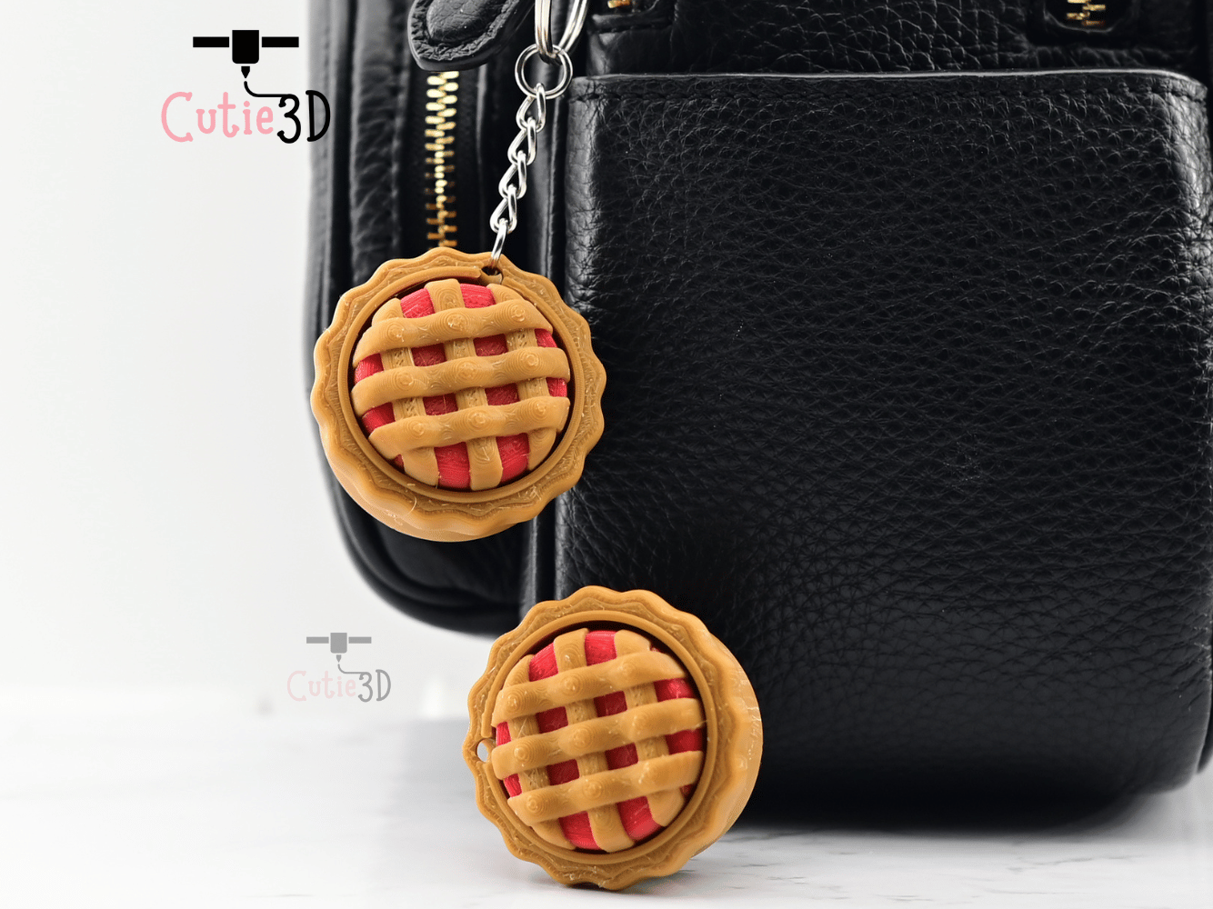 Digital Downloads - Cutie3D Twisty Keycap Fidget Clicker Keychain For Pie Lovers - Cute Backpack Keychain