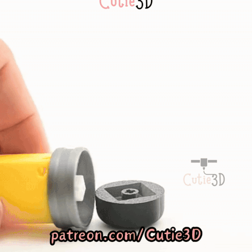Digital Downloads - Cutie3D Wooden Pencil Keycap Fidget Clicker Keychain - Cute Backpack Keychain