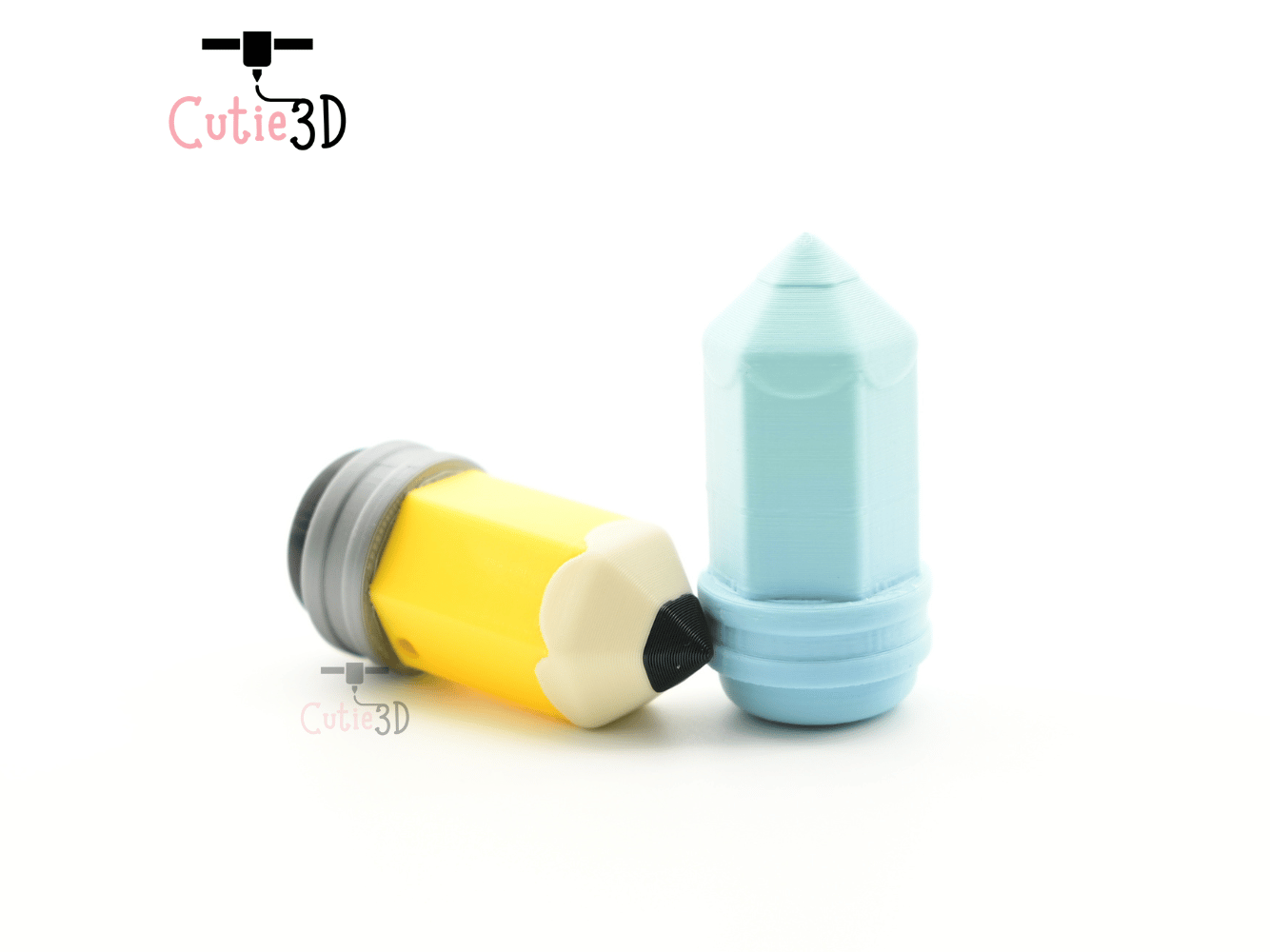 Digital Downloads - Cutie3D Wooden Pencil Keycap Fidget Clicker Keychain - Cute Backpack Keychain