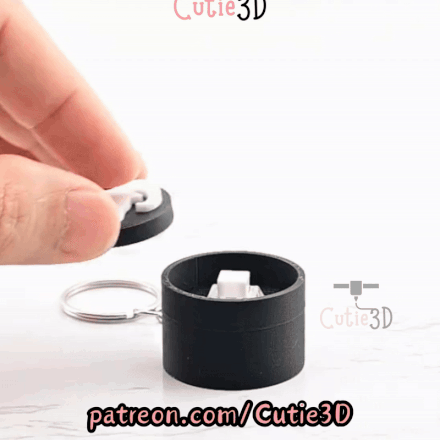 Digital Downloads - Cutie3D Zodiac Signs Keycap Fidget Clicker Keychain - Cute Backpack Keychain
