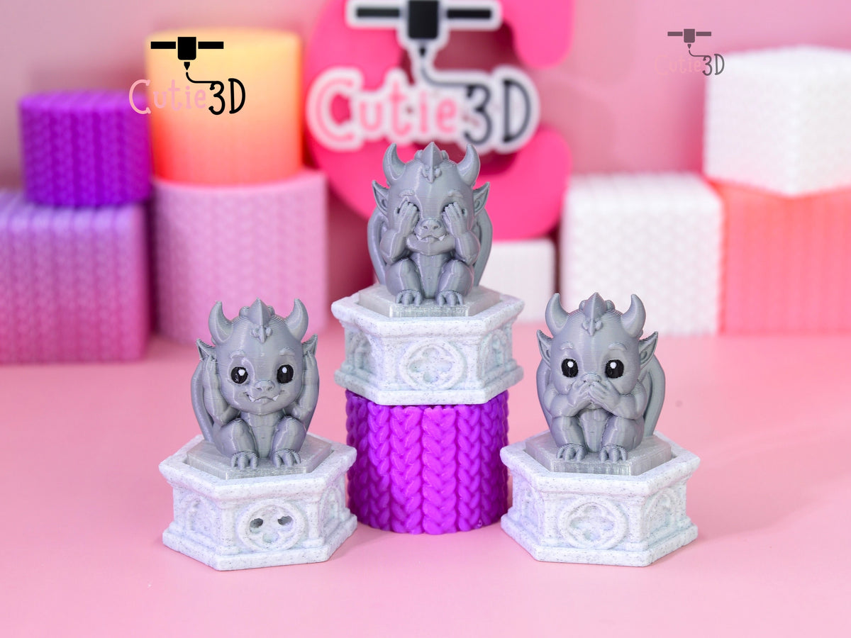 Cutie3D-Baby Gargoyle Trio Fidget Led Clicker Keychain_04.jpg