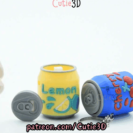 Cutie3D-Lemon Cherry Soda Can Set of Keycap Clicker Keychains_11.gif
