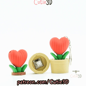 Cutie3D-Valentine Heart Plant Keycap Fidget Clicker Keychain_11.gif