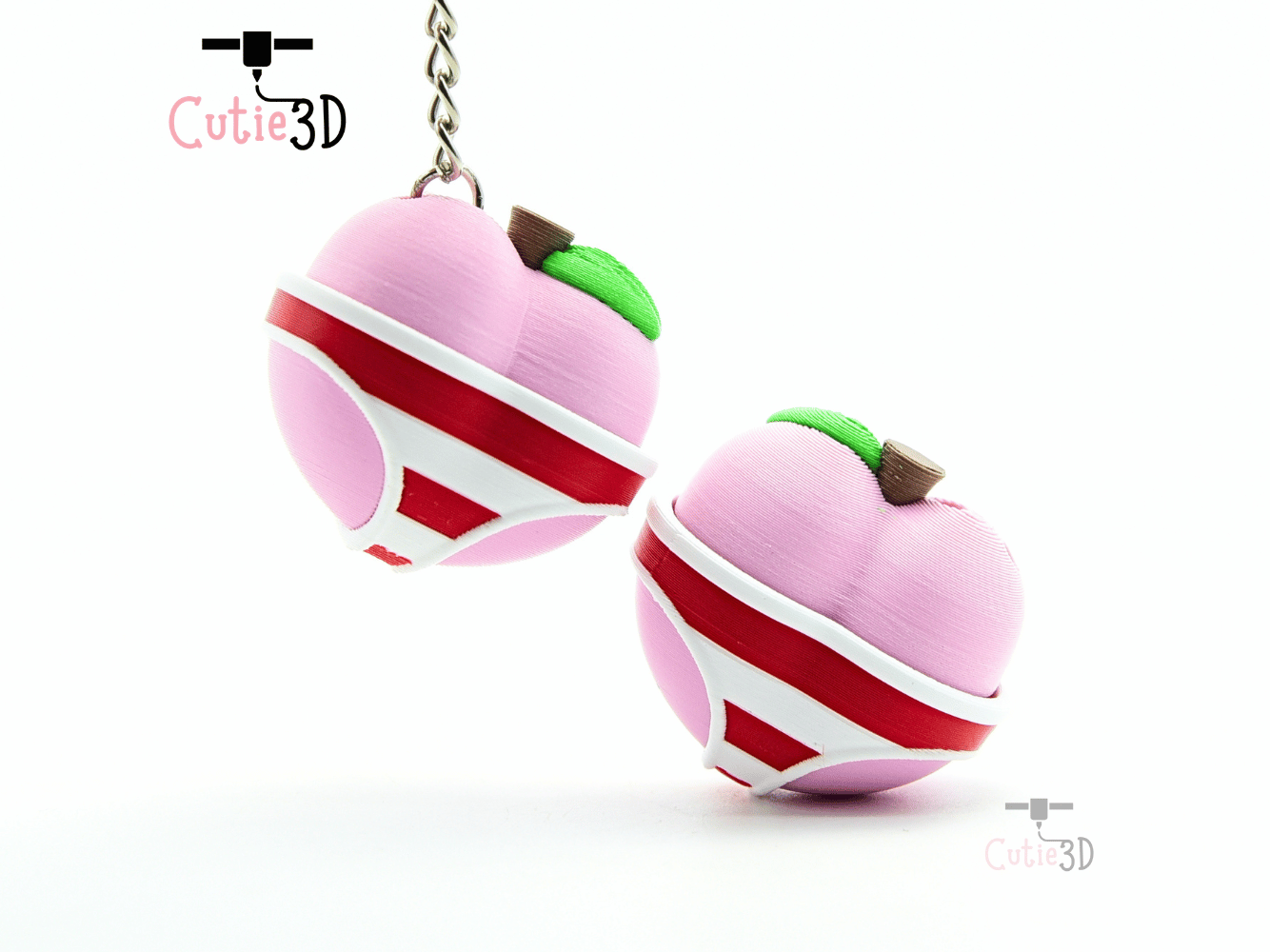 Cutie3D-Summer Peach for Fruit Lovers Set of Clicker Keychains_10.png