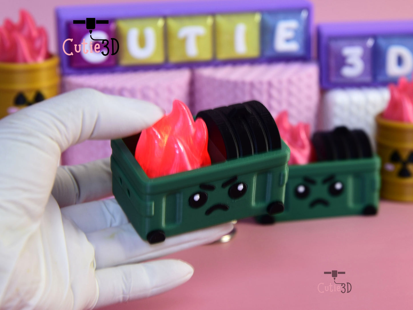 Cutie3D-Dumpster Fire and Hazard Barrel Fidget Led Clicker Keychain_02.jpg