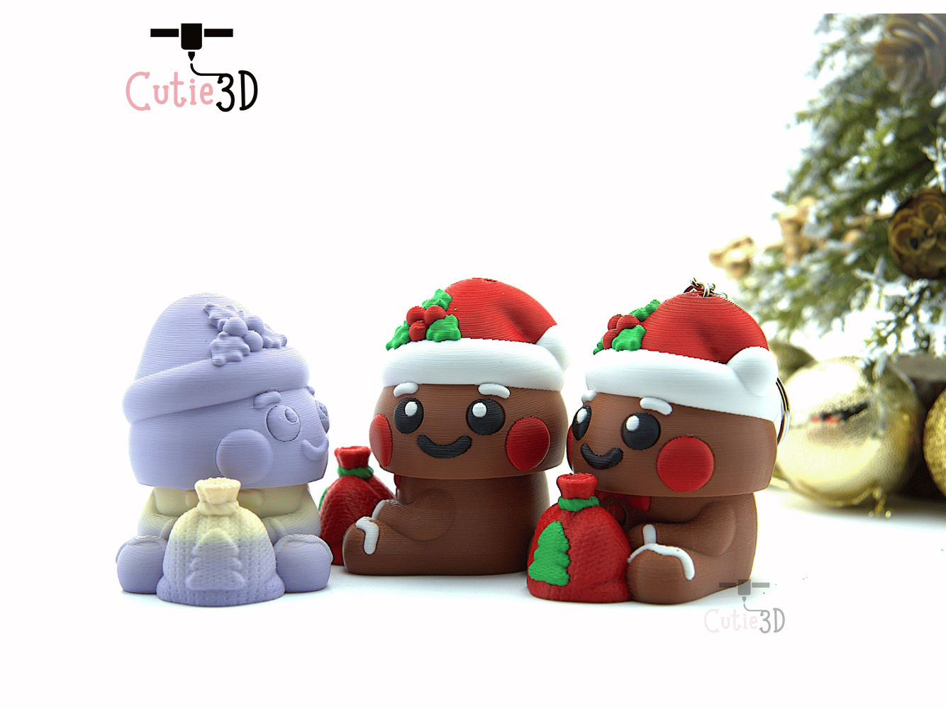 Cutie3D-Christmas Gingerbread Man Keycap Fidget Clicker Keychain_08.png