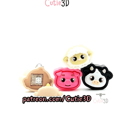 Cutie3D-Clicky Farm Animal Set Fidget Clicker Keychain_11.gif