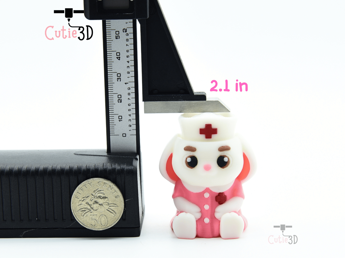 Cutie3D-Nurse Bunny for Animal Lovers Fidget Clicker Keychain_04.png
