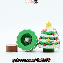 Cutie3D-Christmas Tree Keycap Fidget Clicker Keychain_11.gif