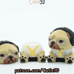 Cutie3D-Urban Pug Vibes Keycap Fidget Clicker Keychain_11.gif