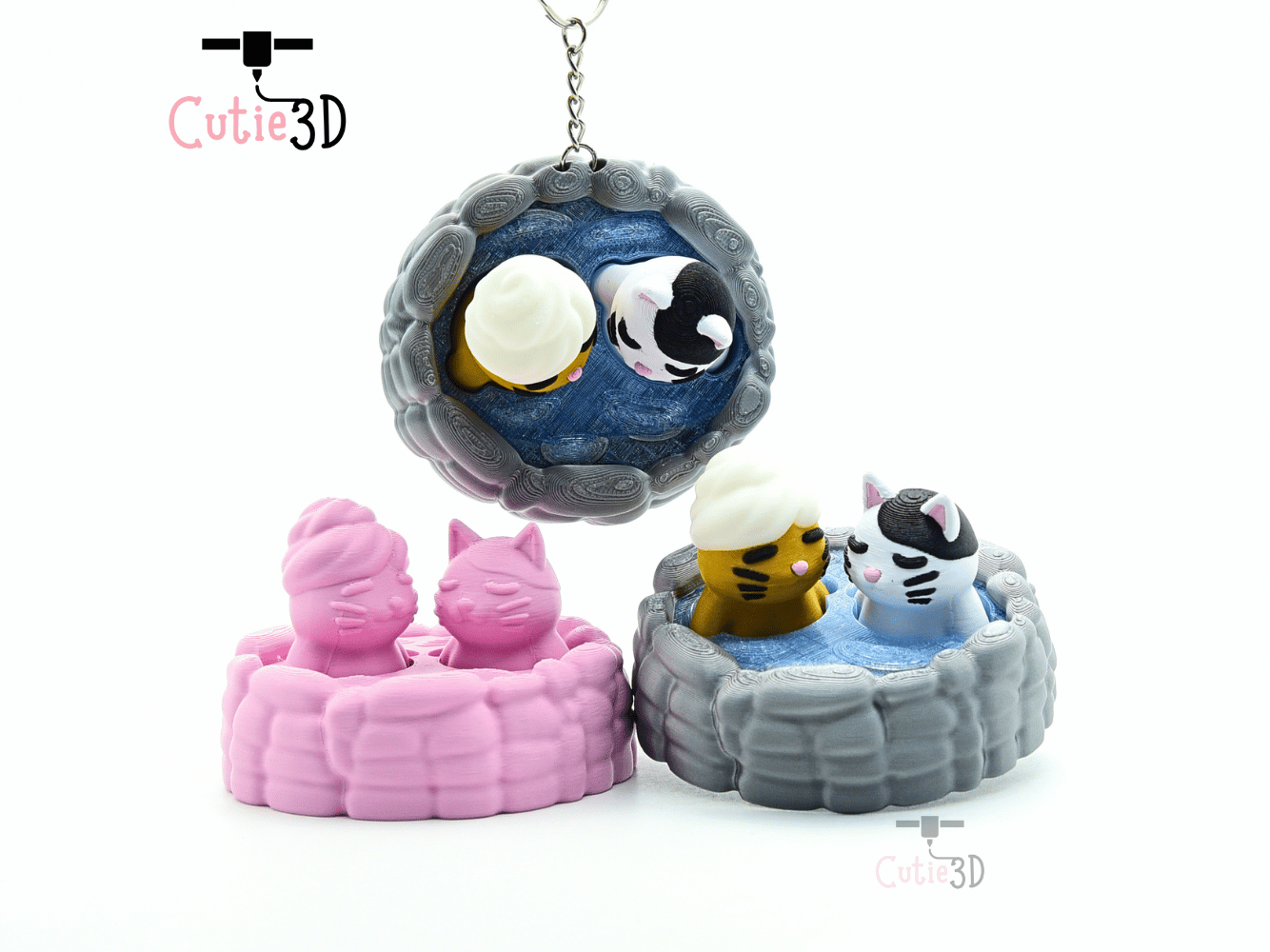 Cutie3D-Cute Cat Onsen for Cat Lovers Fidget Clicker Keychain_08.png