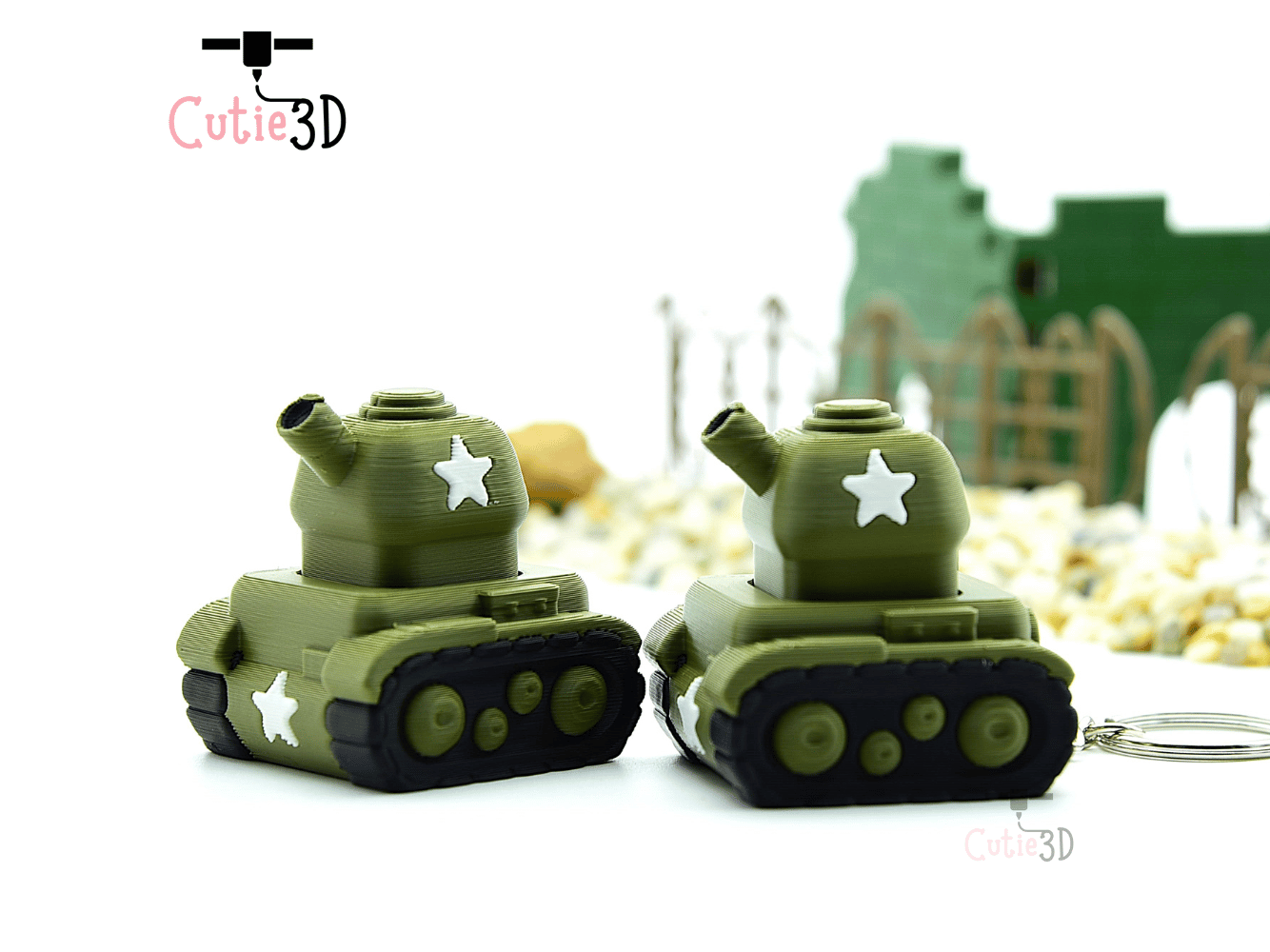 Cutie3D-Mini Tank for Fun Lovers Keycap Fidget Clicker Keychain_10.png