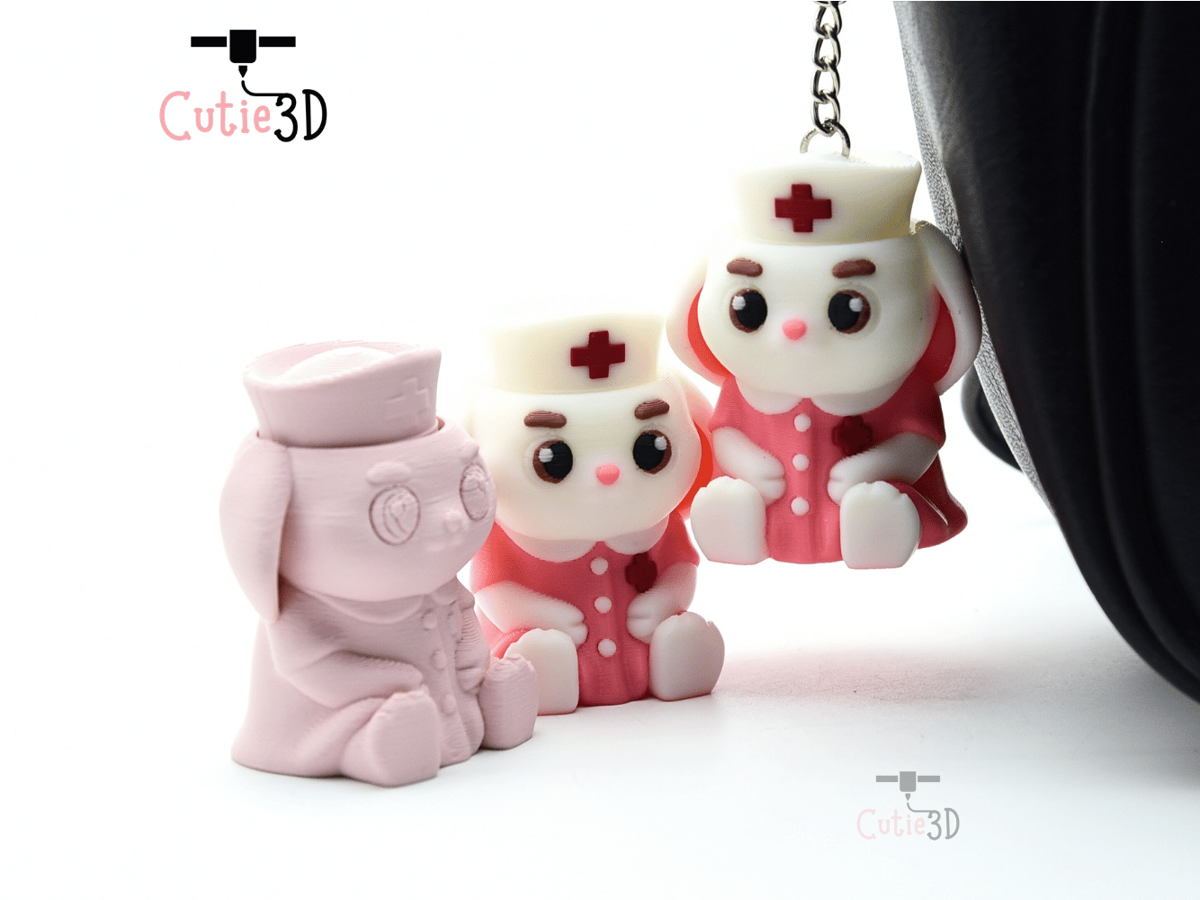 Cutie3D-Nurse Bunny for Animal Lovers Fidget Clicker Keychain_05.png