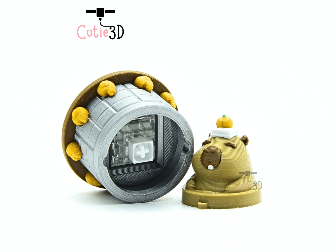 Cutie3D-Relaxed Capybara in Hot Spring Fidget Clicker Keychain_03.png
