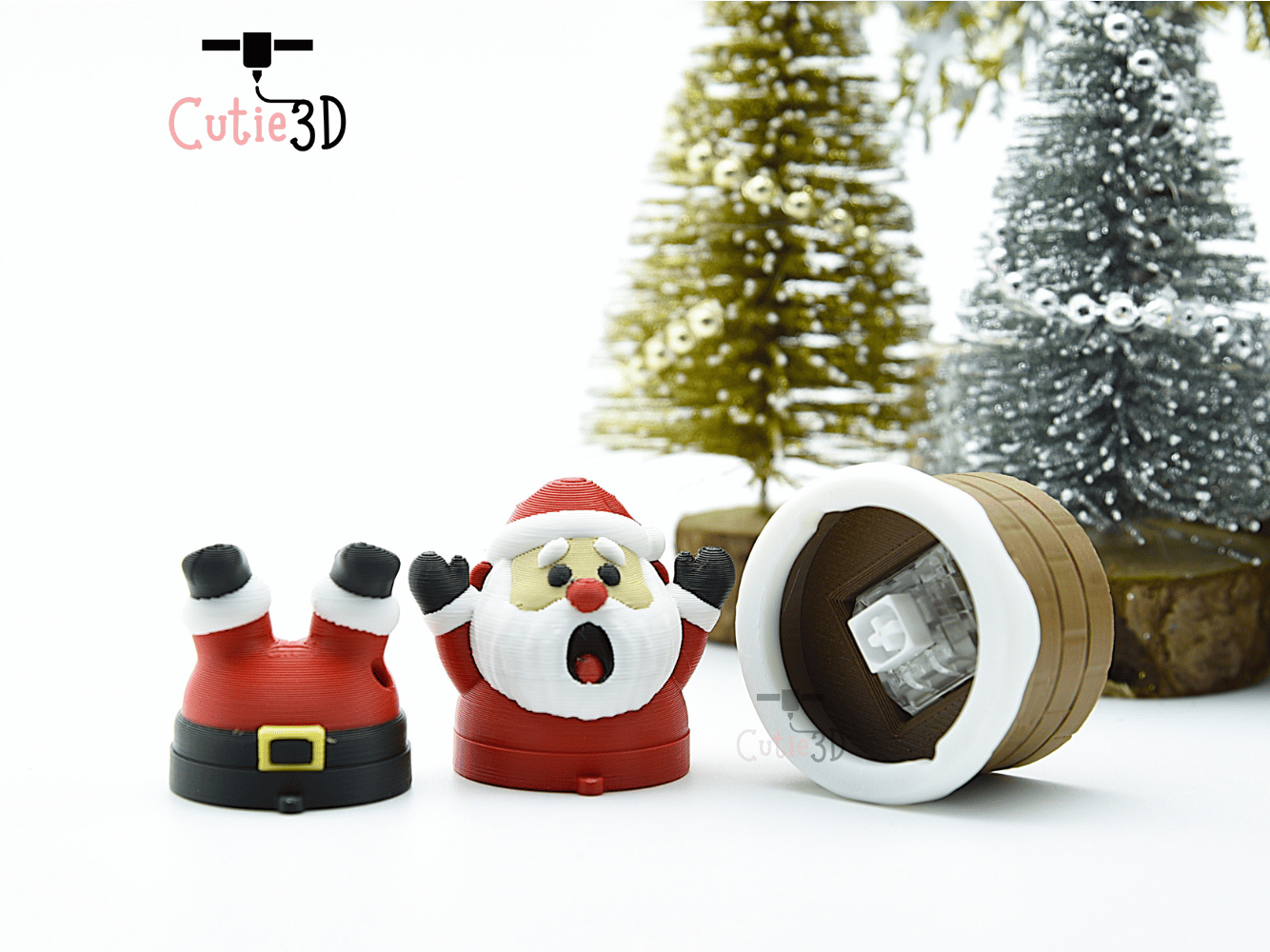 Cutie3D-Christmas Santa in Chimney Keycap Fidget Clicker Keychain_03.png