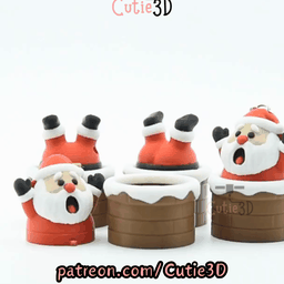Cutie3D-Christmas Santa in Chimney Keycap Fidget Clicker Keychain_11.gif