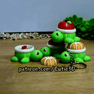Cutie3D-Fruity Turtle for Animal Lovers Fidget Led-Clicker Keychain_09.gif