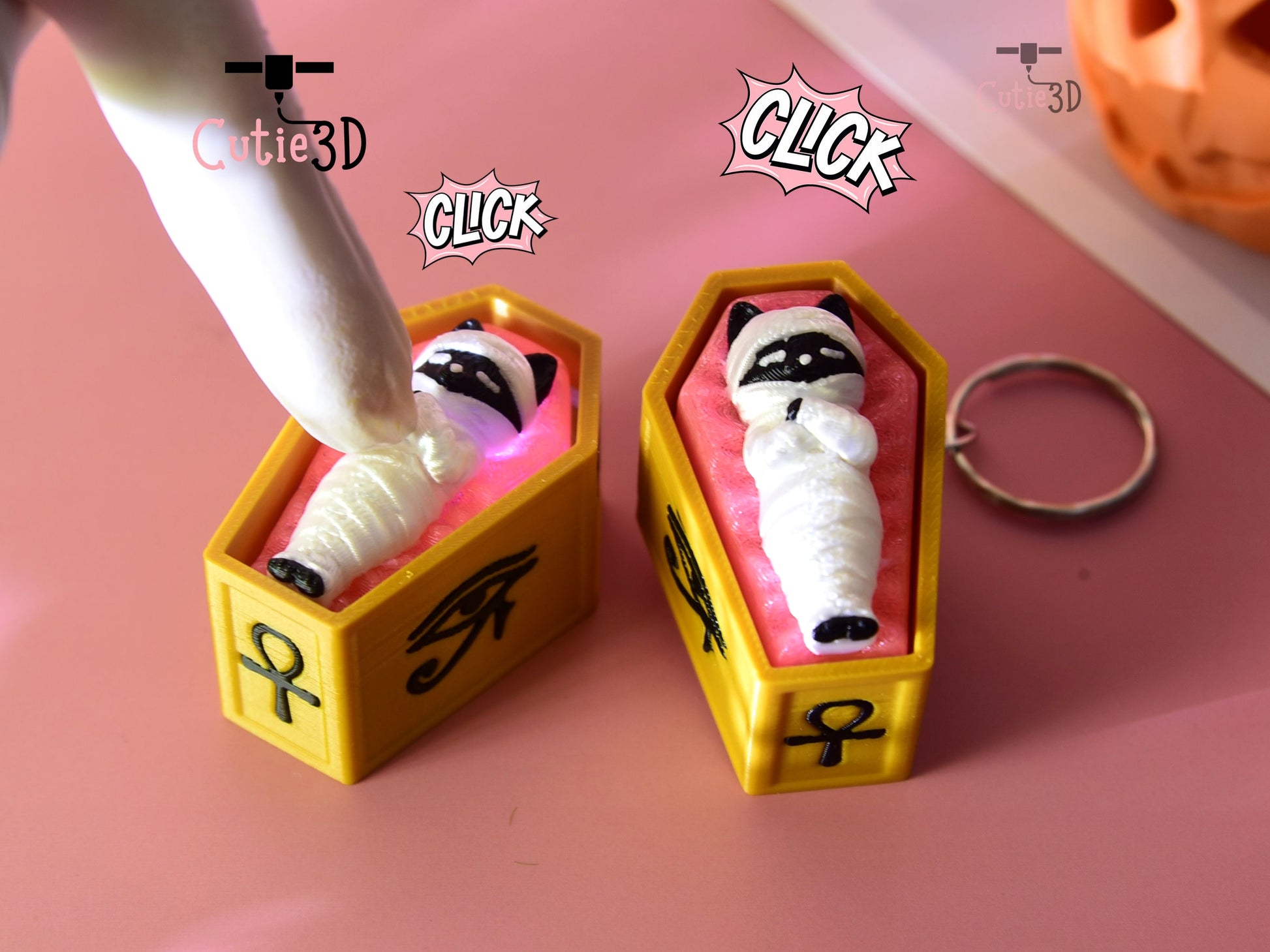 Cutie3D-Halloween Cat Mummy Tomb Fidget Clicker Keychain_01.jpg