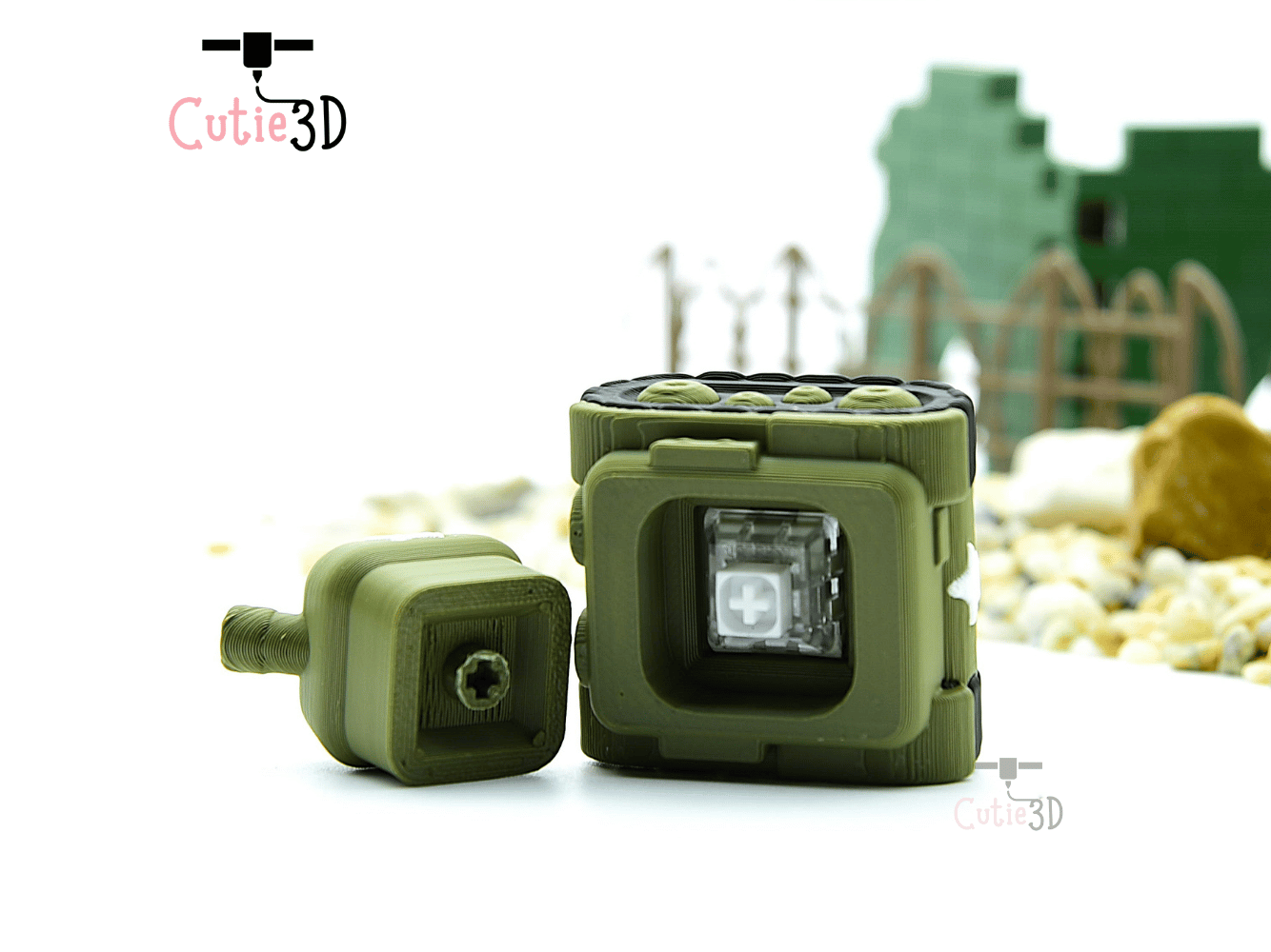 Cutie3D-Mini Tank for Fun Lovers Keycap Fidget Clicker Keychain_03.png