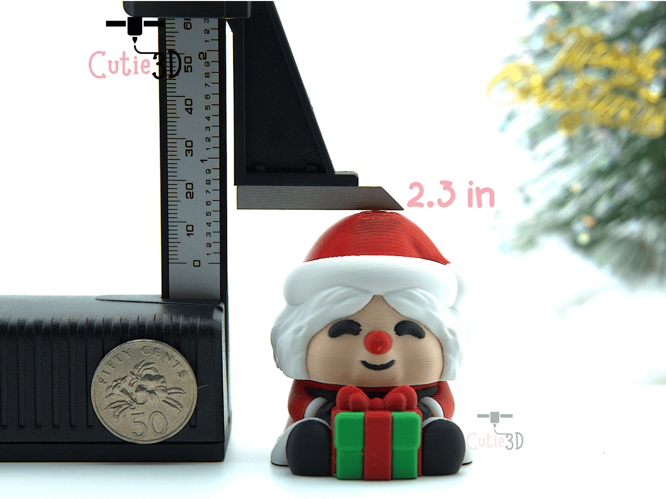 Cutie3D-Christmas Mrs. Santa Keycap Fidget Clicker Keychain_04.png
