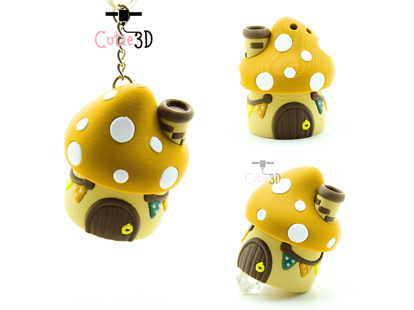Cutie3D-Cute Mushroom House Fidget Clicker Keychain_02.png