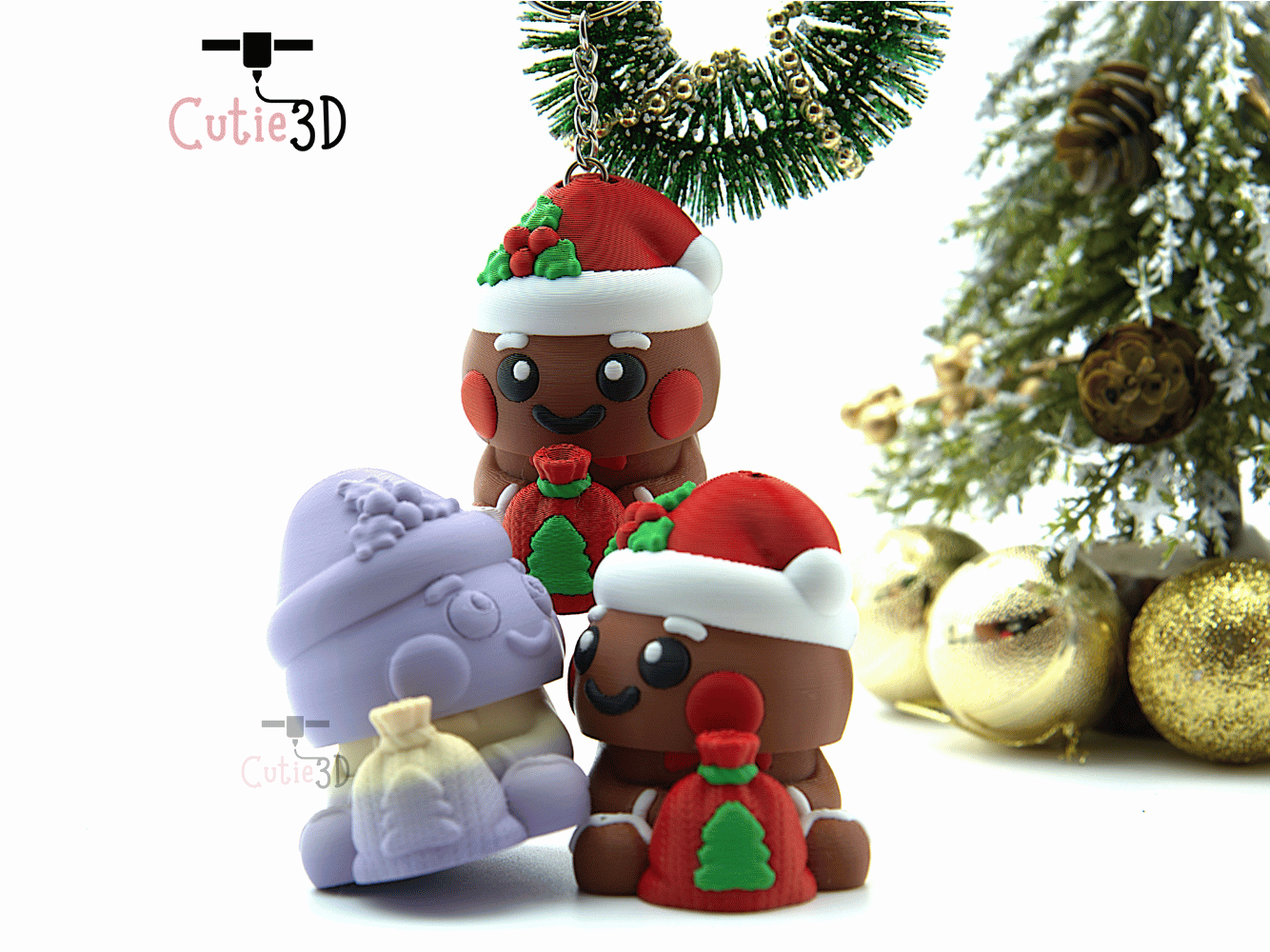Cutie3D-Christmas Gingerbread Man Keycap Fidget Clicker Keychain_05.png