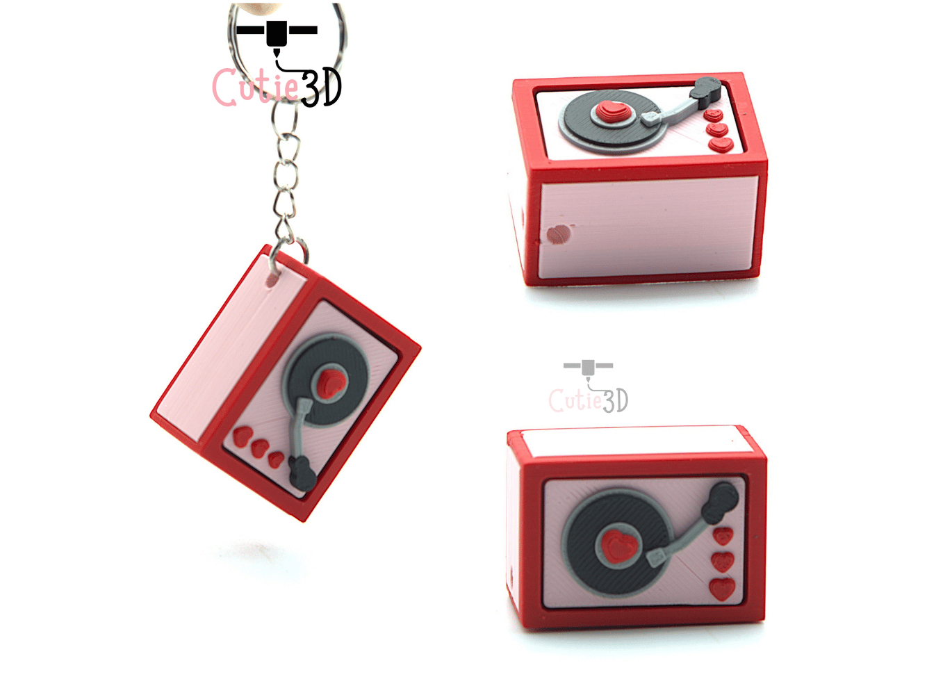 Cutie3D-Vinyl Record Box for Music Lovers Fidget Clicker Keychain_02.png