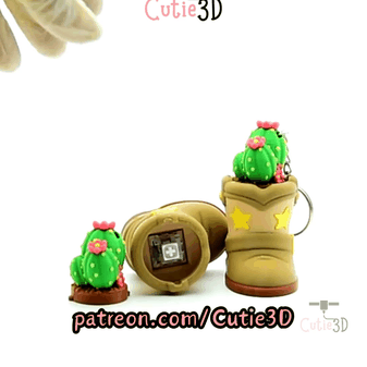 Cutie3D-Cute Cactus Boots Fidget Clicker Keychain_11.gif