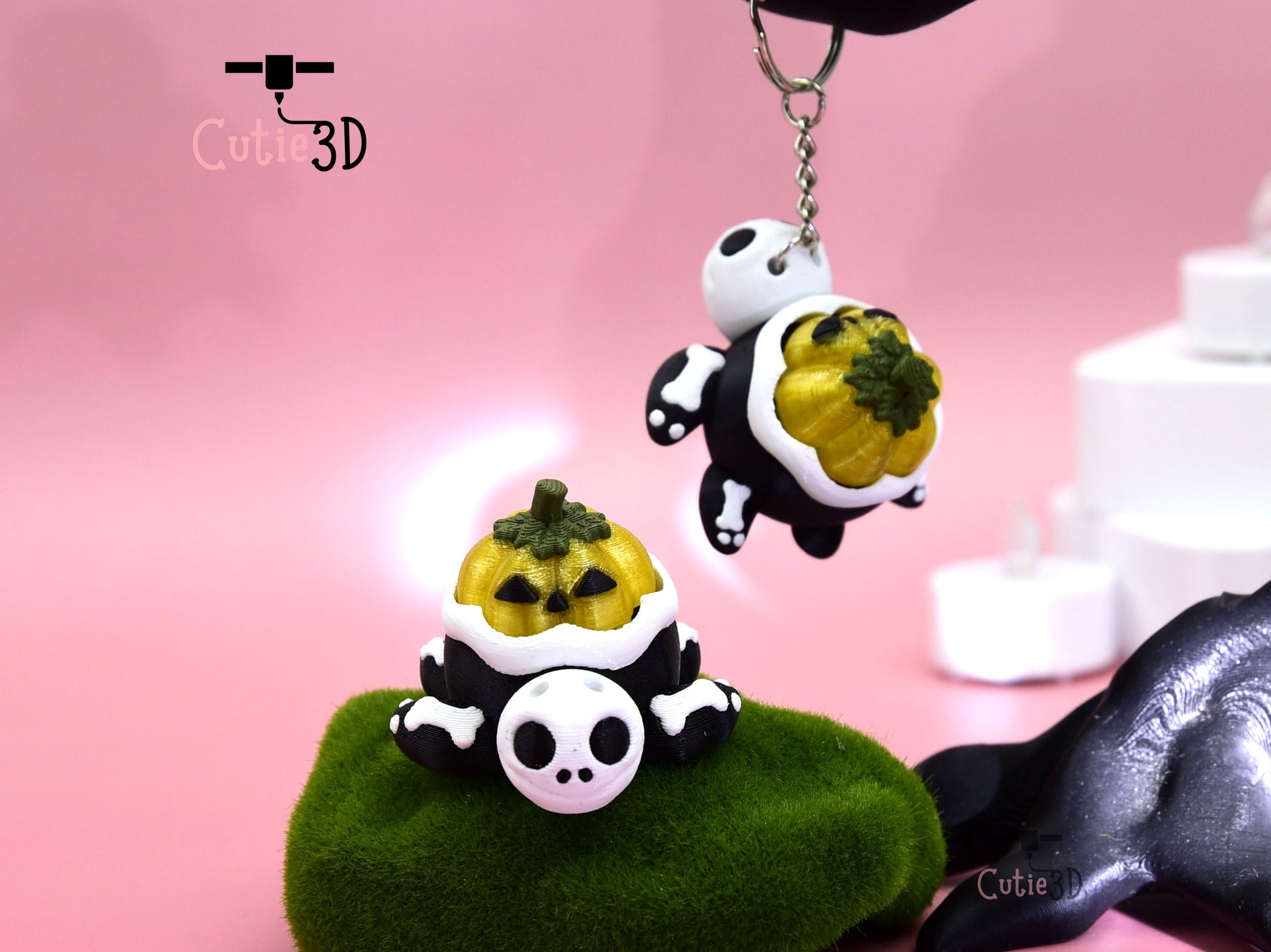Cutie3D-Halloween Pumpkin Skull Turtle Fidget Led Clicker Keychain_04.jpg