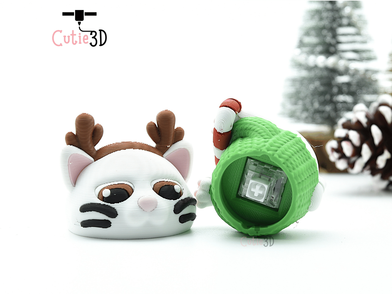 Cutie3D-Christmas Reindeer Cat Keycap Fidget Clicker Keychain_03.png