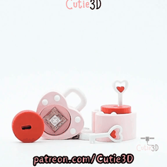 Cutie3D-Valentine Heart Lock and Key Keycap Fidget Clicker Keychain_11.gif