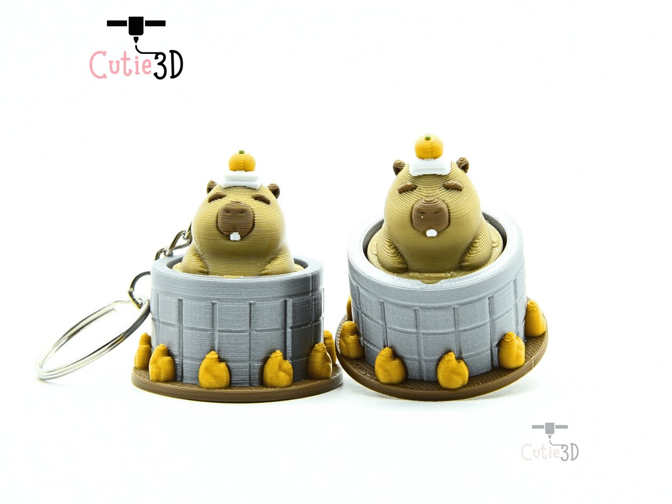 Cutie3D-Relaxed Capybara in Hot Spring Fidget Clicker Keychain_10.png