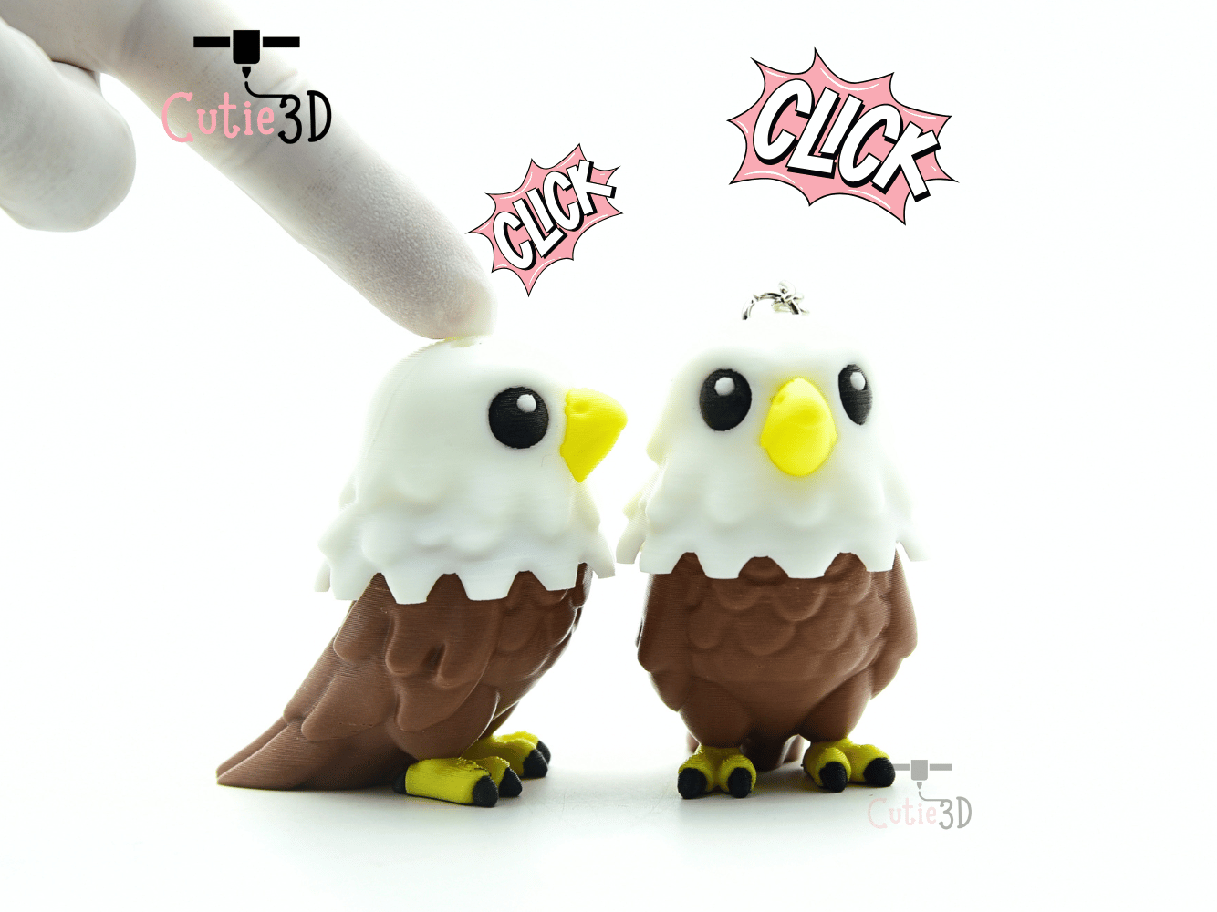 Cutie3D-Clicky Bald Eagle Fidget Clicker Keychain_01.png