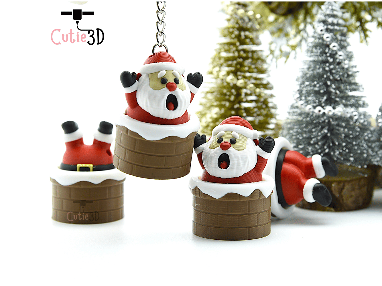Cutie3D-Christmas Santa in Chimney Keycap Fidget Clicker Keychain_10.png