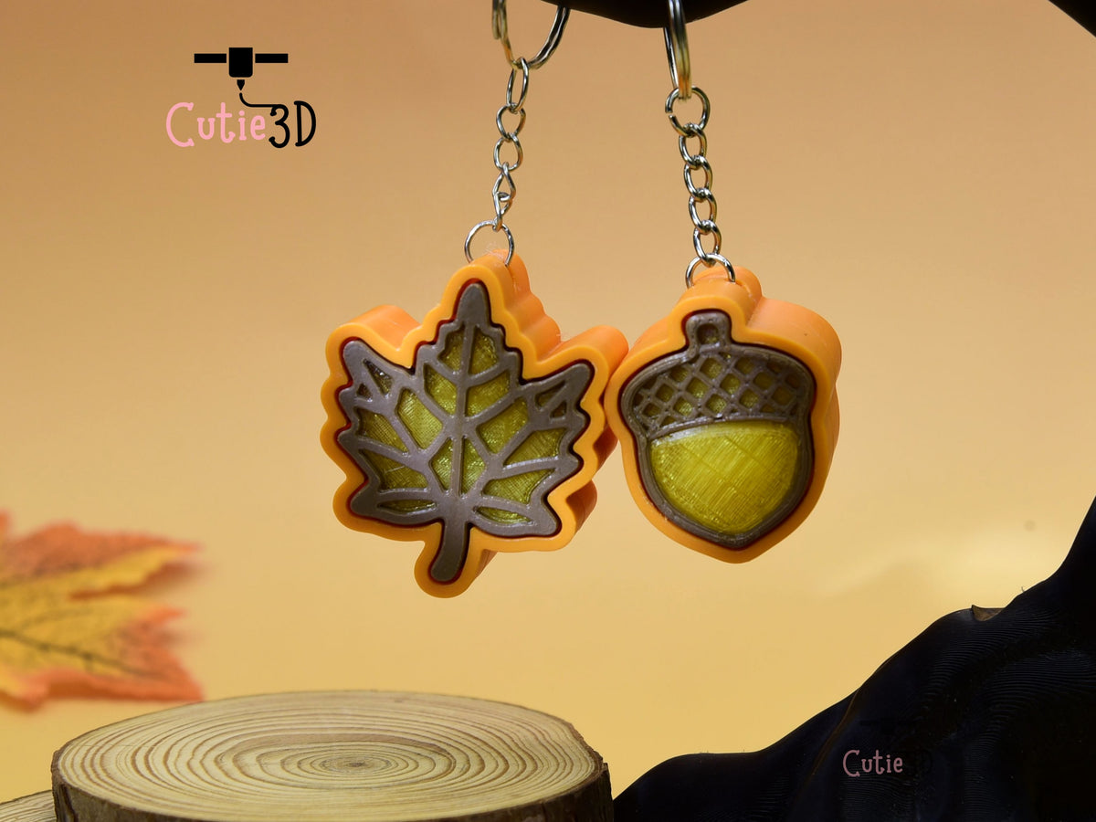 Cutie3D-Autumn Maple Leaf and Acorn Fidget Led Clicker Keychain_07.jpg
