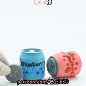 Cutie3D-Strawberry Blueberry Soda Can Set of Clicker Keychains_11.gif