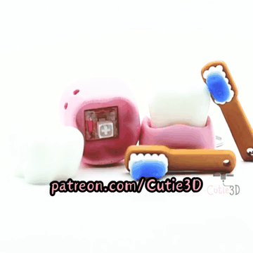 Cutie3D-Tooth and Toothbrush Fidget Clicker Keychain_11.gif