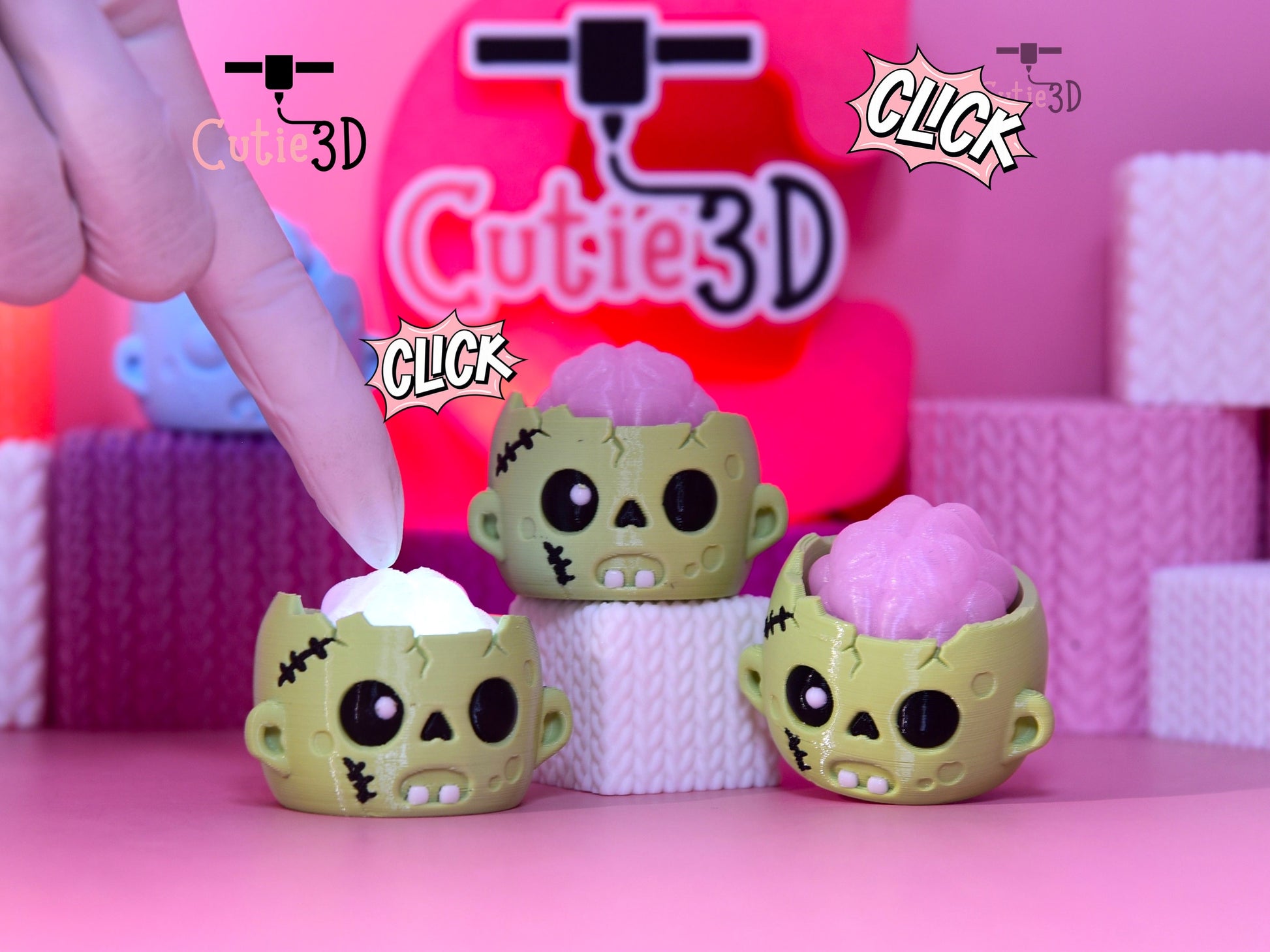 Cutie3D-Halloween Brainy Zombie Head Fidget Led Clicker Keychain_01.jpg