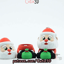 Cutie3D-Christmas Mr. Santa Keycap Fidget Clicker Keychain_11.gif
