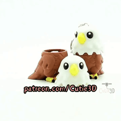 Cutie3D-Clicky Bald Eagle Fidget Clicker Keychain_11.gif