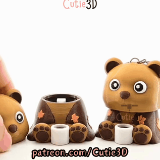 Cutie3D-Autumn Cozy Bear Keycap Fidget Clicker Keychain_11.gif