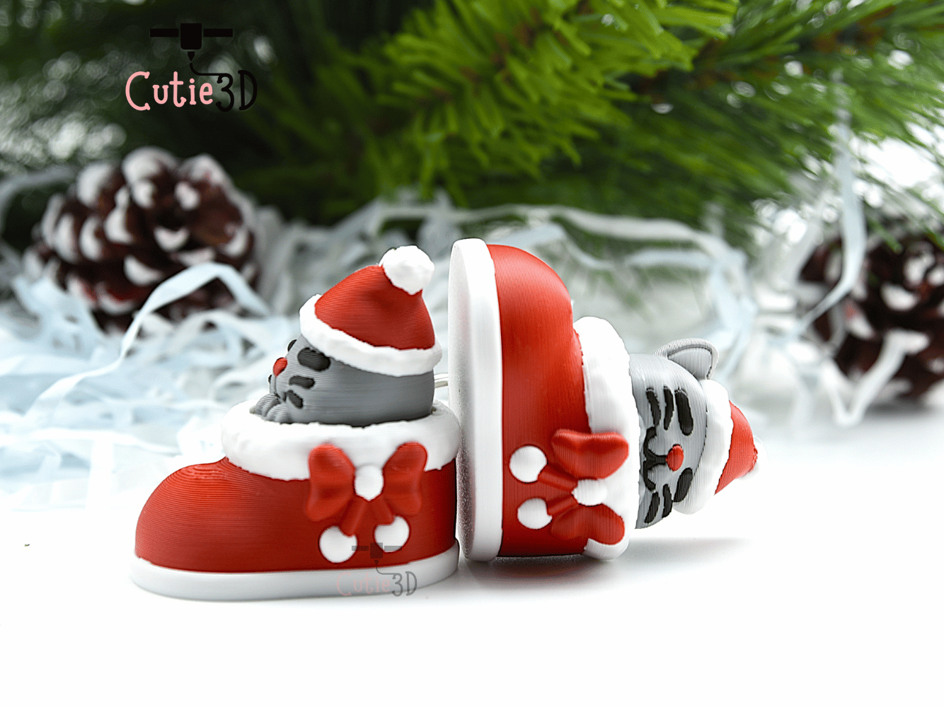 Cutie3D-Christmas Cat in Boot Keycap Fidget Clicker Keychain_09.png