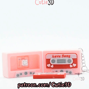 Cutie3D-Valentine Love Song Tape Keycap Fidget Clicker Keychain_11.gif