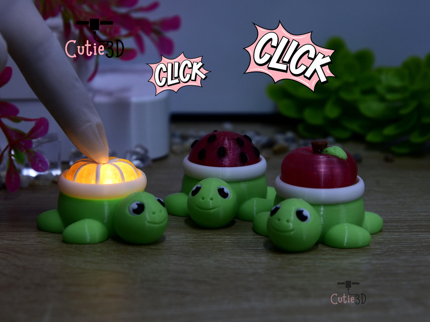 Cutie3D-Fruity Turtle for Animal Lovers Fidget Led-Clicker Keychain_01.jpg